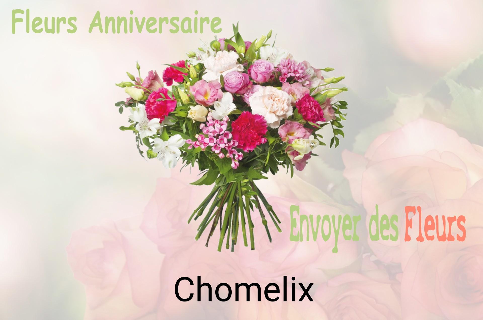 Bouquet de fleurs d’anniversaire livré à Chomelix